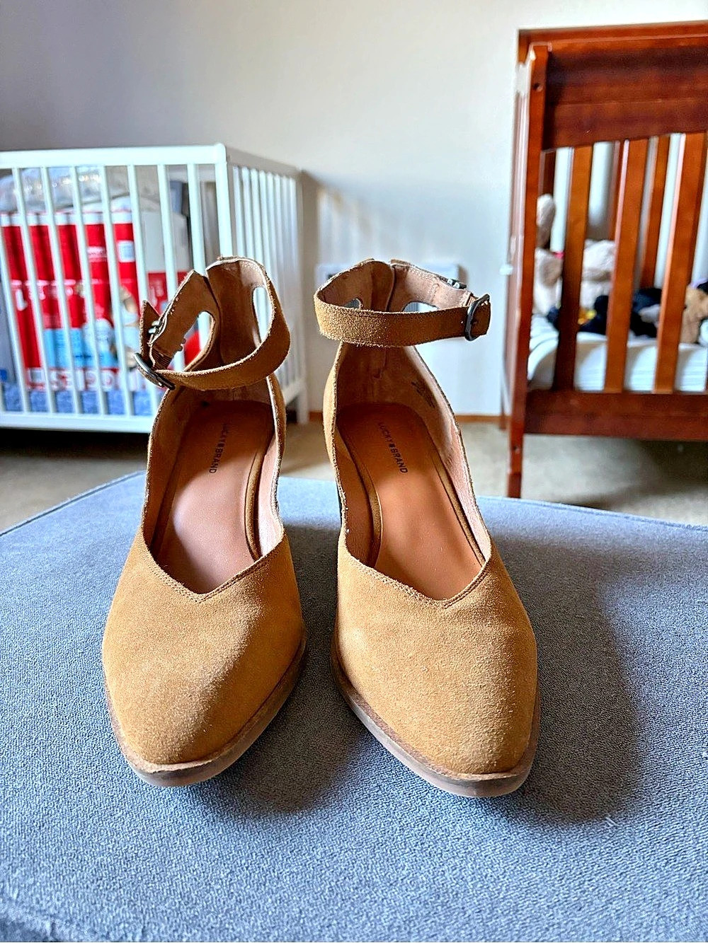 Lucky Brand Stephi Suede Wedge Pump Pumps Brown
